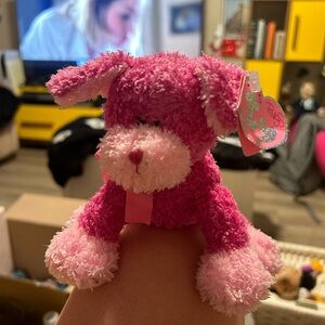 TY Beanie Baby “Fanciful” the Pink Dog Retired Vintage Collectible (6 inch)